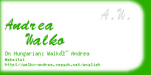 andrea walko business card